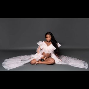 Karen Maternity Gown Pink Worn ONCE!